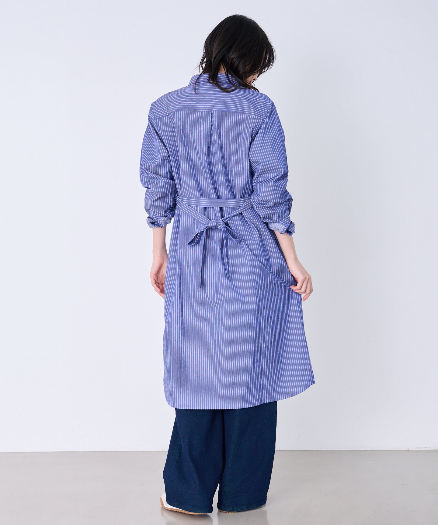 Arnold Palmer イージーケア ストライプ シャツワンピース